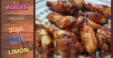 Disfruta De Las Irresistibles Alitas De Pollo Con Salsa De Soja Miel Y Limón. Fácil De Hacer