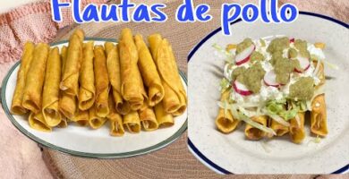 Taquitos Dorados De Pollo: Fácil De Hacer Y Deliciosos. Acompáñalos Con Salsa Verde Y Disfruta De Una Comida Mexicana Casera. ¡Haz Clic Y Prueba Esta Receta!