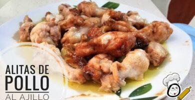 Deliciosas Alitas De Pollo Al Ajillo Con Cerveza. Fáciles De Hacer. Acompaña Con Papas Fritas Y Disfruta De Una Cena Informal. ¡Haz Clic Y Pruébalas!