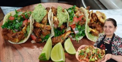 Deliciosos Tacos De Pollo Marinados En Salsa Inglesa