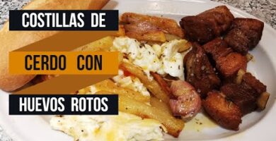 Costillejas Fritas Con Patatas Y Huevo Frito: Receta Deliciosa Y Fácil De Hacer. Haz Clic Para Disfrutar De Este Plato Mediterráneo.