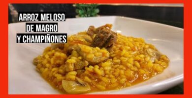 Arroz Meloso Con Magro De Cerdo Y Champiñones: Deliciosa Receta Mediterránea