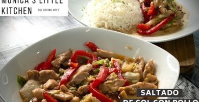 Saltado De Col Con Pollo Estilo Asiático Peruano. Fácil De Hacer