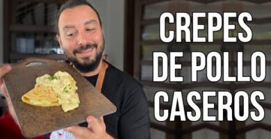 Deliciosos Crepes De Pollo Con Champiñones. Fácil De Hacer Y Lleno De Sabor. Haz Clic Y Disfruta Esta Receta Especial.