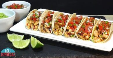 ¡Prueba Estos Deliciosos Tacos De Pollo Con Pico De Gallo! Fáciles De Hacer Y Llenos De Sabor. ¡Haz Clic Para Disfrutarlos Ahora!