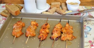 ¡Prepara Unas Deliciosas Brochetas De Pollo Con Salsa Teriyaki! Fácil De Hacer